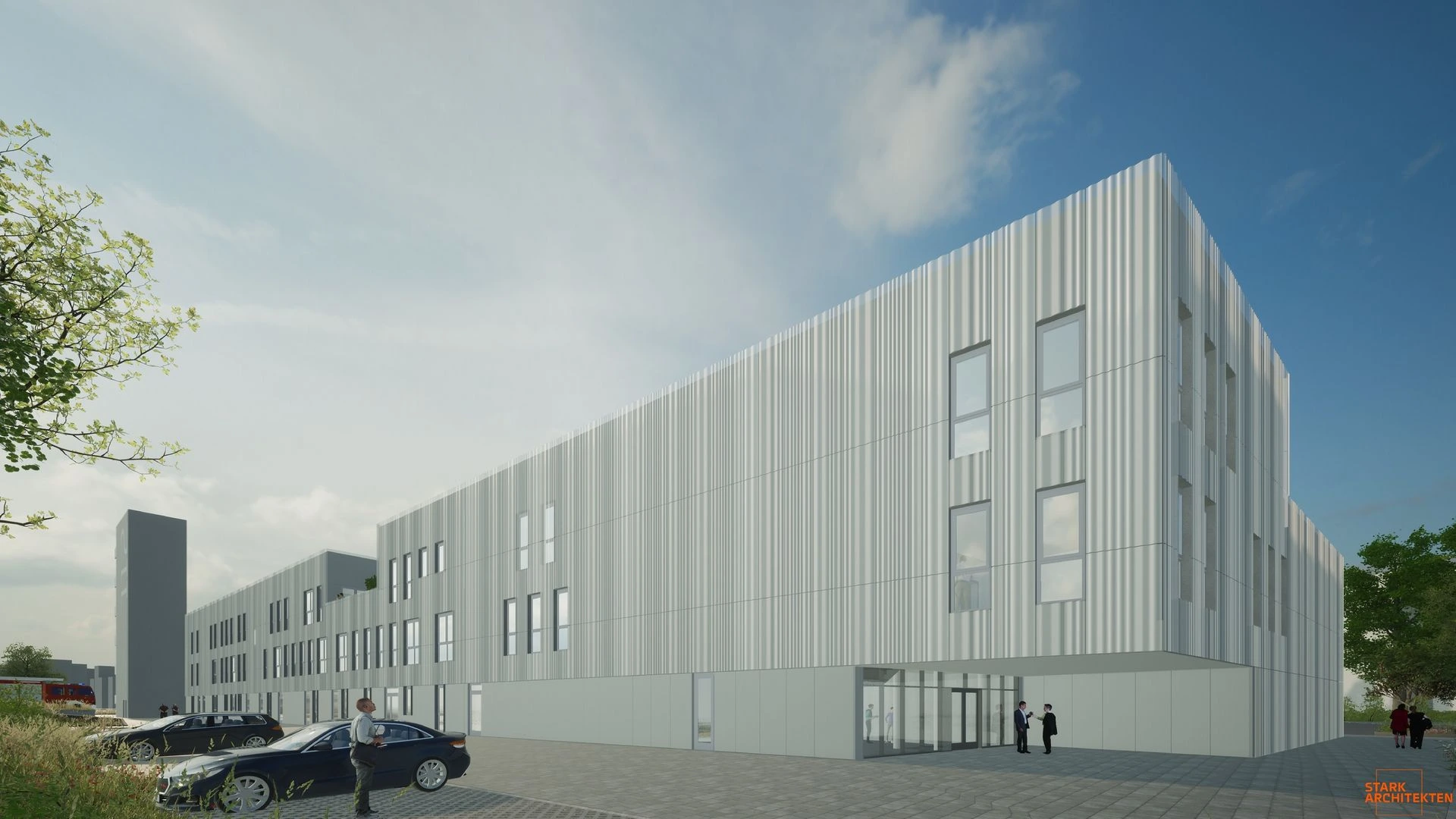 Visualisierung des Gefahrenabwehrzentrums Oberusels, Perspektive Eingang